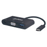 Convertitore usb manhattan usb-c a vga, usb, usb-c