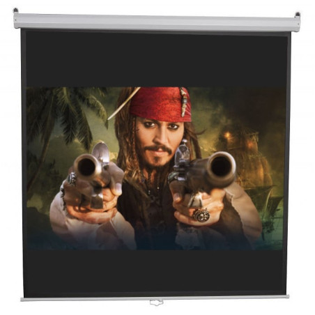 Schermo di proiezione sbox manuale 100'' 180 x 180cm bianco