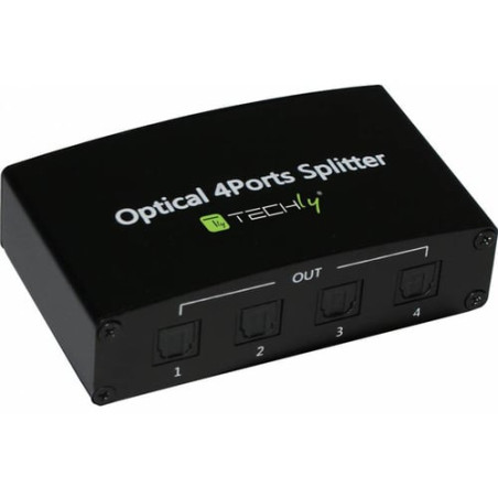 Splitter audio techly digitale toslink 4 porte