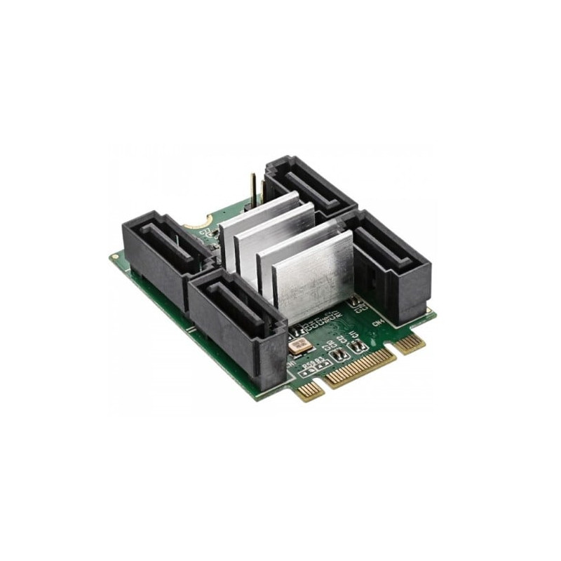 Scheda mini-pcie inline 2.0 m.2, 4x sata 6gb/s, raid 0,1,10,jbod