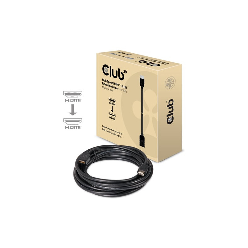 Cavo hdmi club3d maschio/femmina 5 metri [cac-1320]