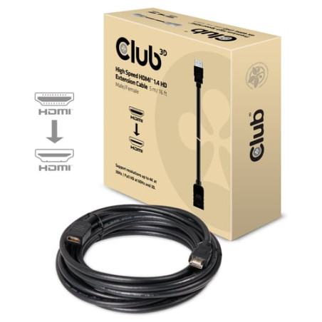 Cavo hdmi club3d maschio/femmina 5 metri [cac-1320]