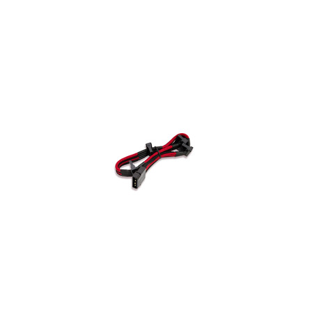 Cavo prolunga sata itek sleevato ide 4pin a 4xsata, 300mm, nero rosso