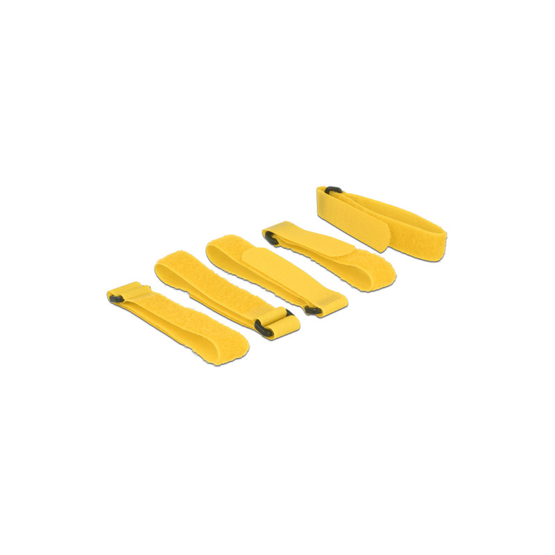 Fascette per cavi delock 5pz giallo [18708]