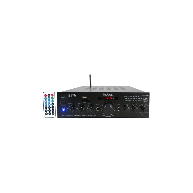 Amplifificatore karma stereo pa-2380bt st.2x50w fm usb sd4ing.