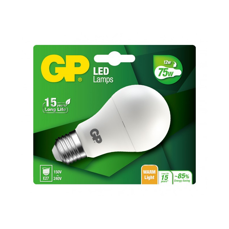 Lampadina e27 gp lighting led classic 12w (75w) 1055 lm classe: a+