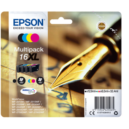 Cartuccia epson 16 xl t1636 multipack (bk/y/c/m) [c13t16364012]