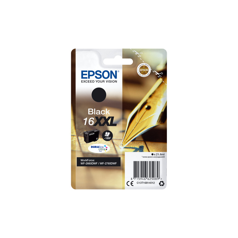 Cartuccia epson 16 xxl nero [c13t16814012]