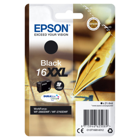 Cartuccia epson 16 xxl nero [c13t16814012]