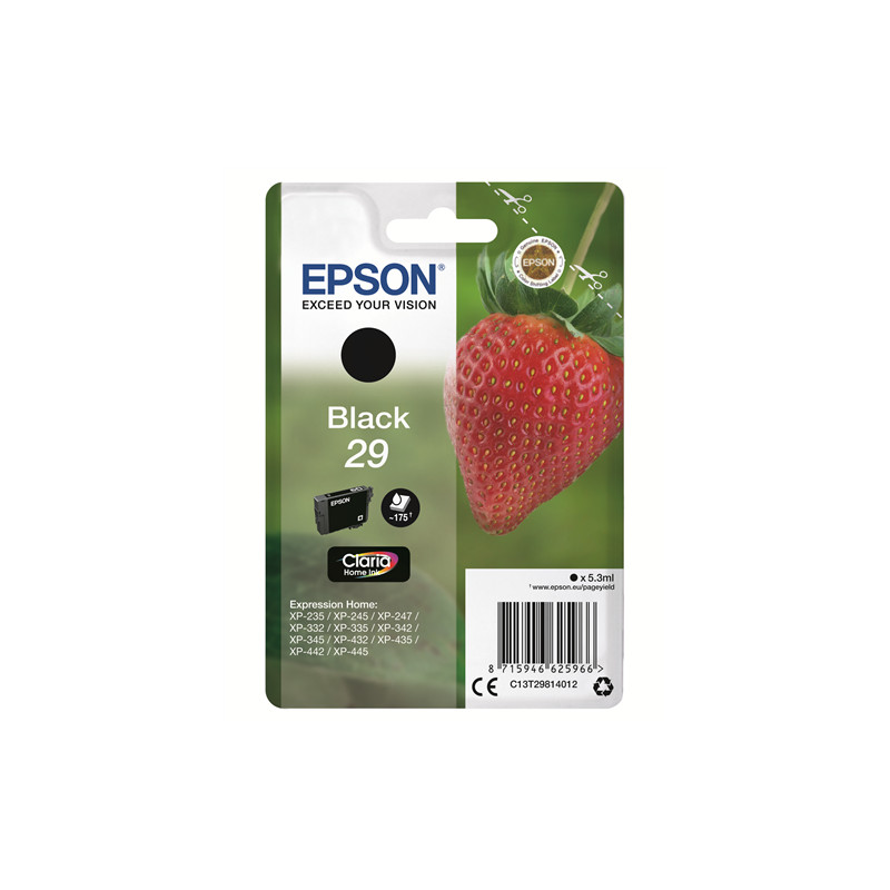 Cartuccia epson nero claria home 29 t 2981 [c13t29814012]