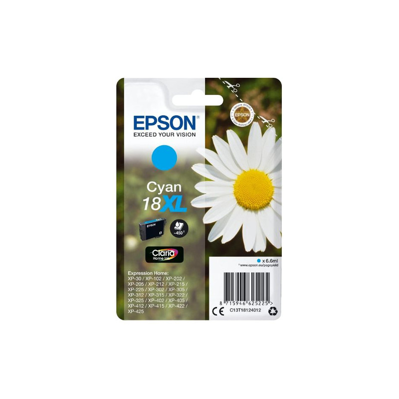 Cartuccia epson 18xl daisy 6.6ml ciano [c13t18124012]