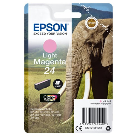 Cartuccia epson 24 elephant [light magenta] [c13t24264012]