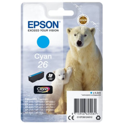 Cartuccia epson 26 polar bear 6 4.5ml ciano [c13t26124012]