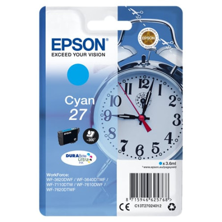 Cartuccia epson 27 alarm clock [cyan] [c13t27024012]