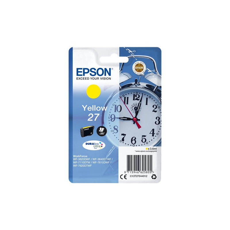 Cartuccia epson 27 alarm clock [giallo] [c13t27044012]