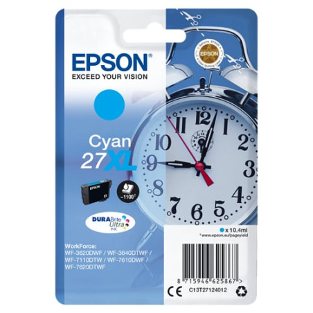 Cartuccia epson 27xl alarm clock [ciano] [c13t27124012]