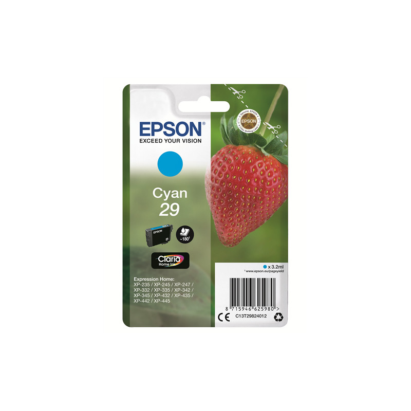 Cartuccia epson 29 strawberry [ciano] [c13t29824012]