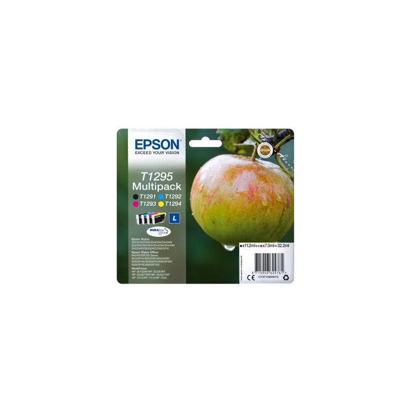Cartuccia epson t1295 apple multi [black/cyan/magenta/yellow] [c13t12954012]