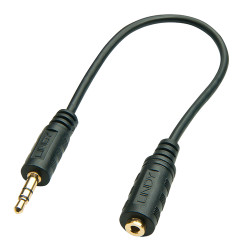 Adattatre audio lindy 3,5m/2,5f 20cm 3,5mm m/2,5mm f [35699]