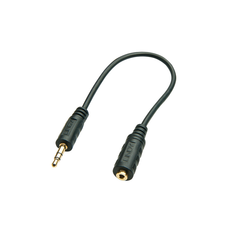 Adattatre audio lindy 3,5m/2,5f 20cm 3,5mm m/2,5mm f [35699]
