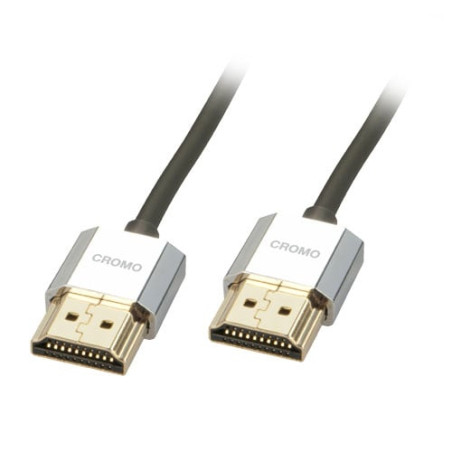 Cavo hdmi lindy croom slim high speed a/a 1m con ethernet [41671]