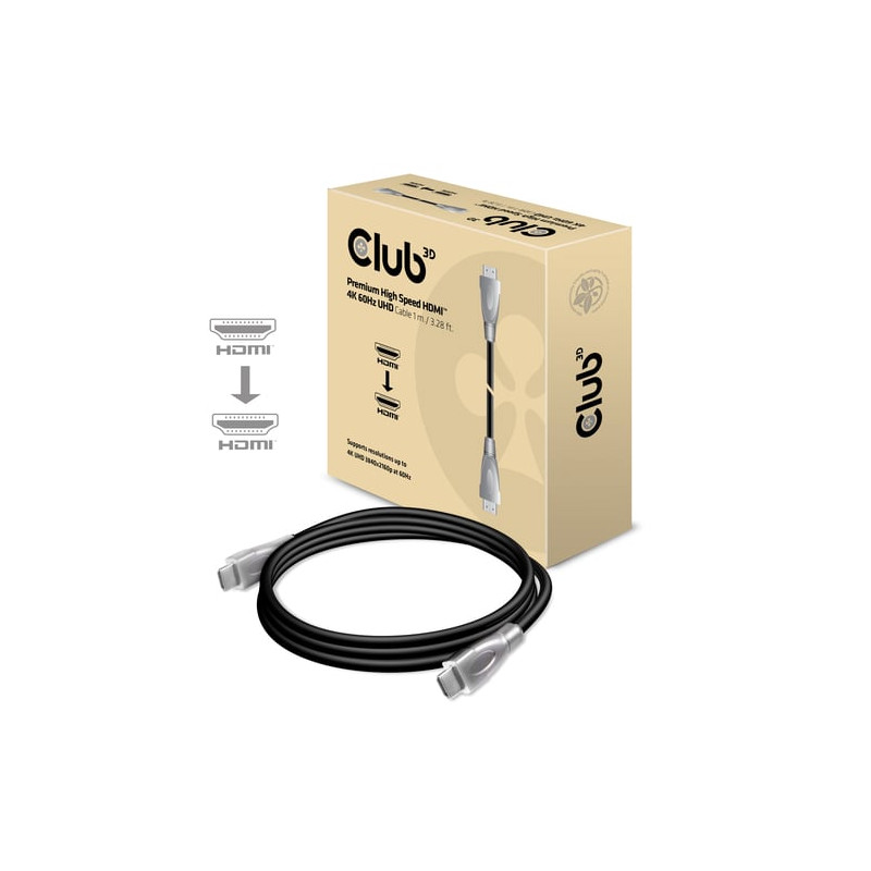 Cavo hdmi club3d alta velocita 4k60hz uhd 1 m maschio/maschio [cac-1311]