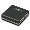 Hub usb lindy 2.0 mini hub 4 porte, 4x4cm bus powered only [42742]