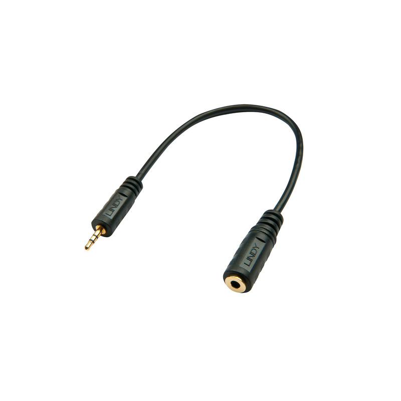 Adattatore audio lindy 2,5m/3,5f 20cm 2,5mm m/3,5mm f [35698]