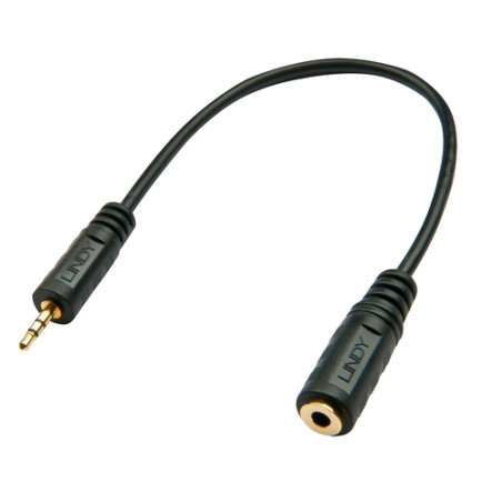 Adattatore audio lindy 2,5m/3,5f 20cm 2,5mm m/3,5mm f [35698]
