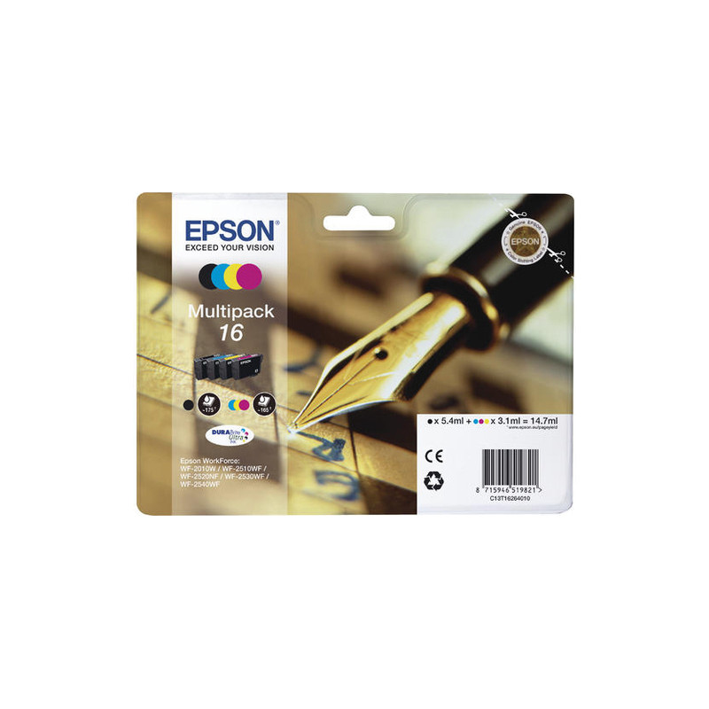 Cartuccia epson t1626 per wf2010/2510/2530/2540 multipack [c13t16264012]