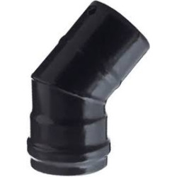 Gomito porcellanato 45^ save fumisteria no1504, diam. 15 nero opaco