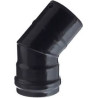 Gomito porcellanato 45^ save fumisteria no1504, diam. 15 nero opaco