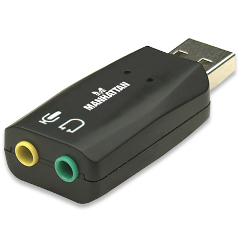 Adattatore manhattan usb 2.0 a 2x 3.5mm m/f [dac-879]