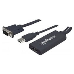 Adattatore manhattan vga e usb ad hdmi nero