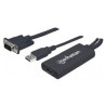Adattatore manhattan vga e usb ad hdmi nero