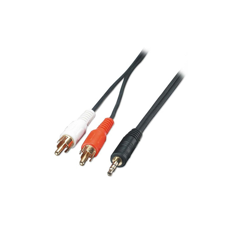 Cavo audio lindy stereo 2xrca m/m 3,5mm 2mt [35681]