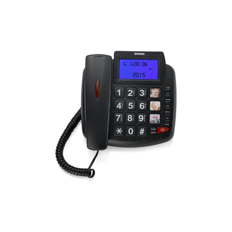 Telefono fisso brondi bravo 90 nero