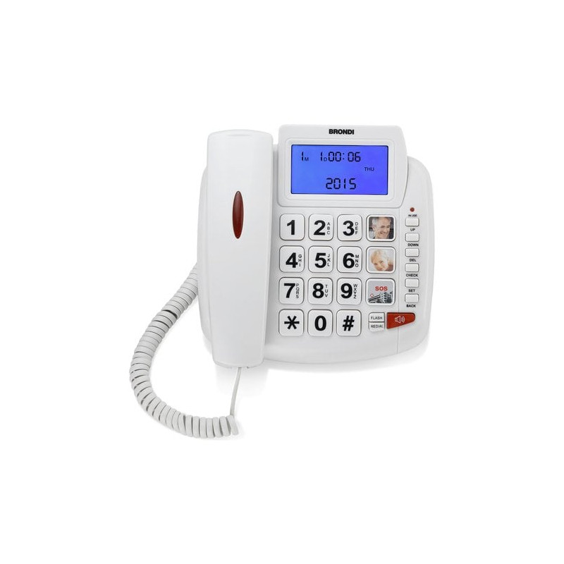 Telefono fisso brondi bravo 90 bianco