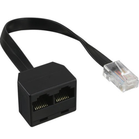 Accoppiatore inline isdn da ingresso rj45 maschio su cavo a 2 uscite