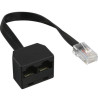 Accoppiatore inline isdn da ingresso rj45 maschio su cavo a 2 uscite