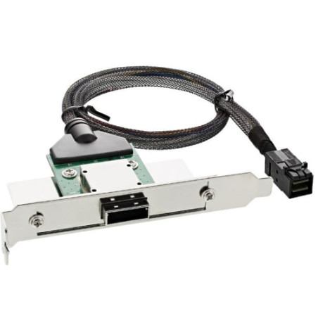 Adattatore sas inline hd su staffa pci con foro centronics50p con