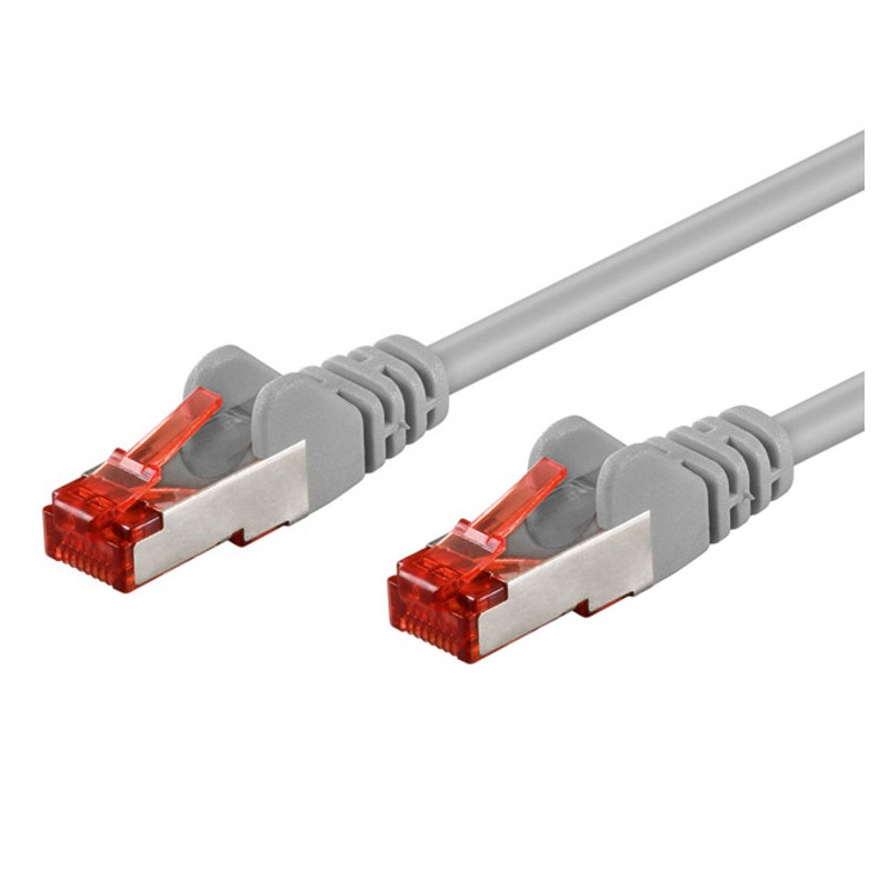 Cavo di rete patch in rame cat. 6 grigio sftp lszh 15m