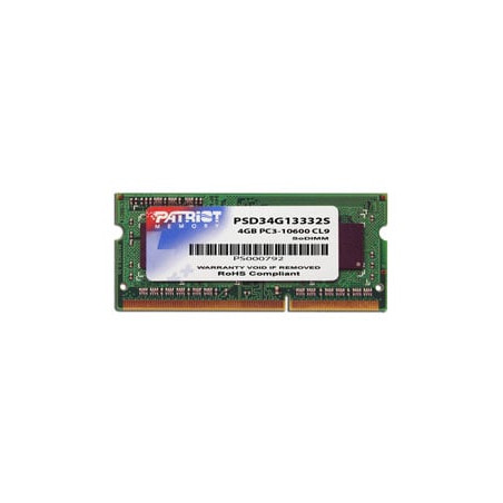 Ram so-dimm ddr3 4gb patriot 1333mhz psd34g13332s
