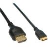 Cavo hdmi inline mini hdmi superslim con ethernet stecker a / c 0,5m