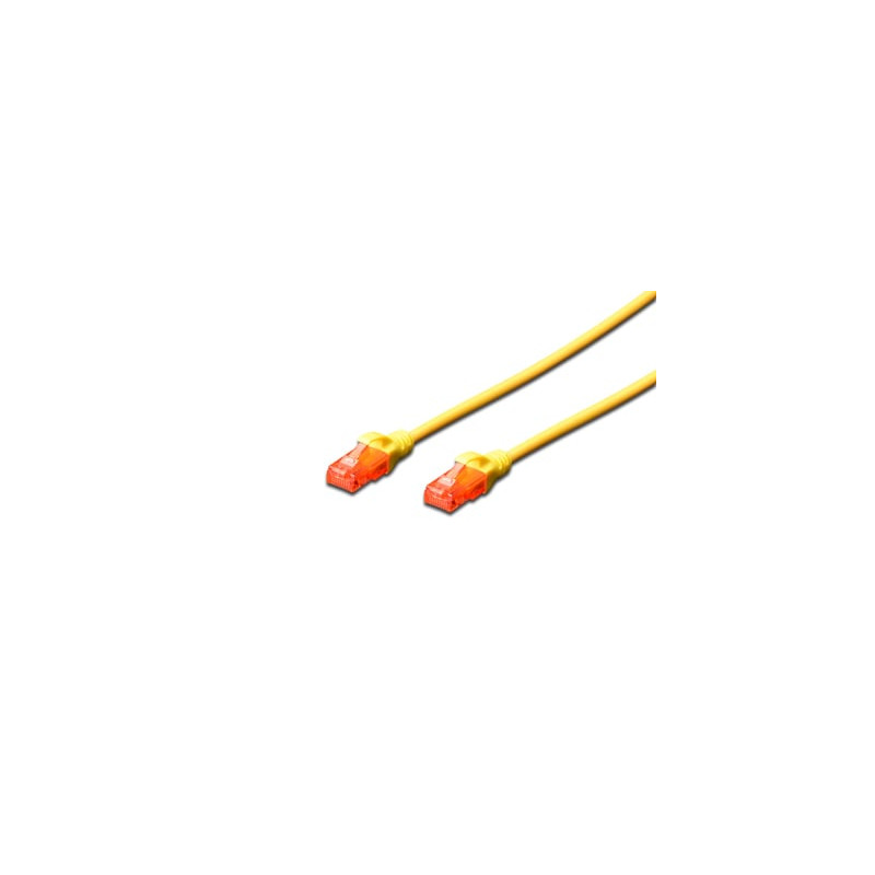 Cavo di rete digitus rj45 u-utp cat6 1.00m giallo - lszh