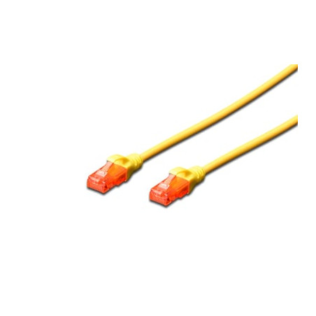 Cavo di rete digitus rj45 u-utp cat6 1.00m giallo - lszh