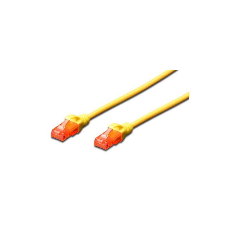 Cavo di rete digitus rj45 u-utp cat6 2.00m giallo - lszh