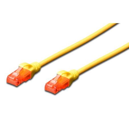 Cavo di rete digitus rj45 u-utp cat6 2.00m giallo - lszh