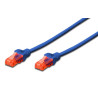 Cavo di rete digitus rj45 u-utp cat6 5.00m blu - lszh [dk-1617-050/b]