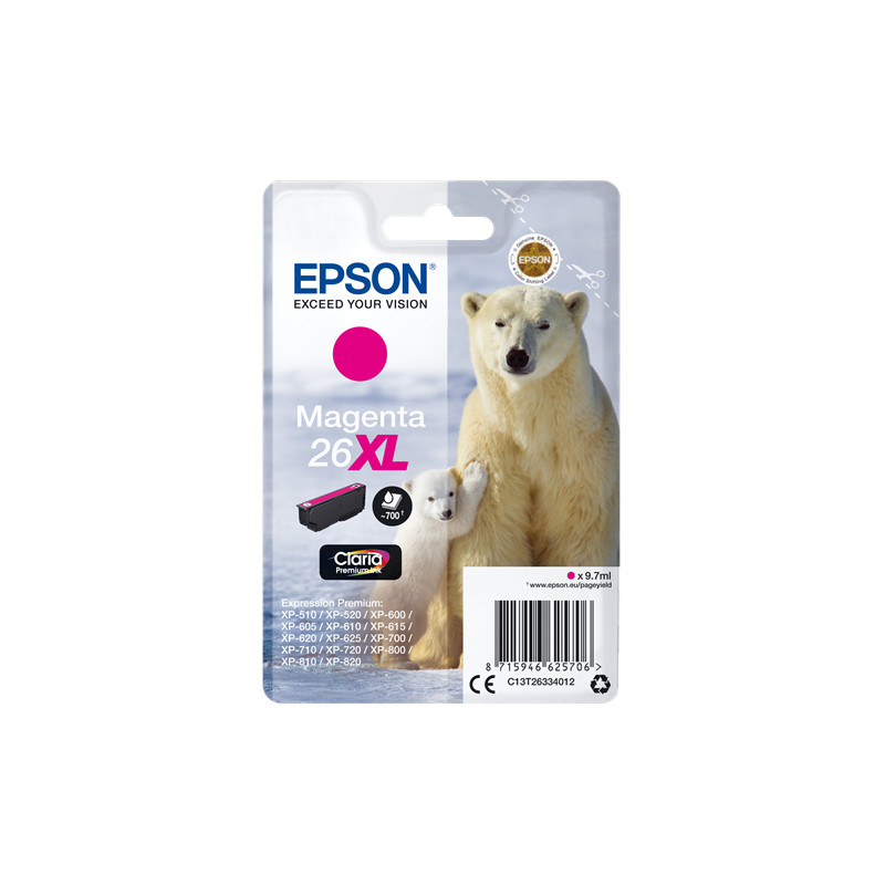 Cartuccia epson singlepack magenta 26xl - orso polare